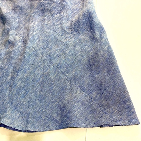 Crown Linen Designs Linen Midi Maxi Long Dress Size Medium Sleeveless V-Neck - Picture 8 of 12